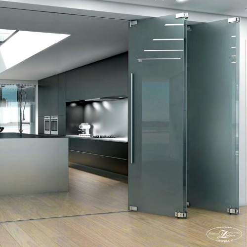 стеклянные трансформируемы перегородки для кухни